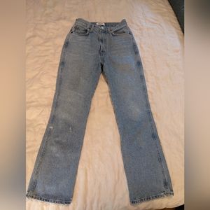 Agolde Pinch Waist High Rise Kick in Riptide size 25